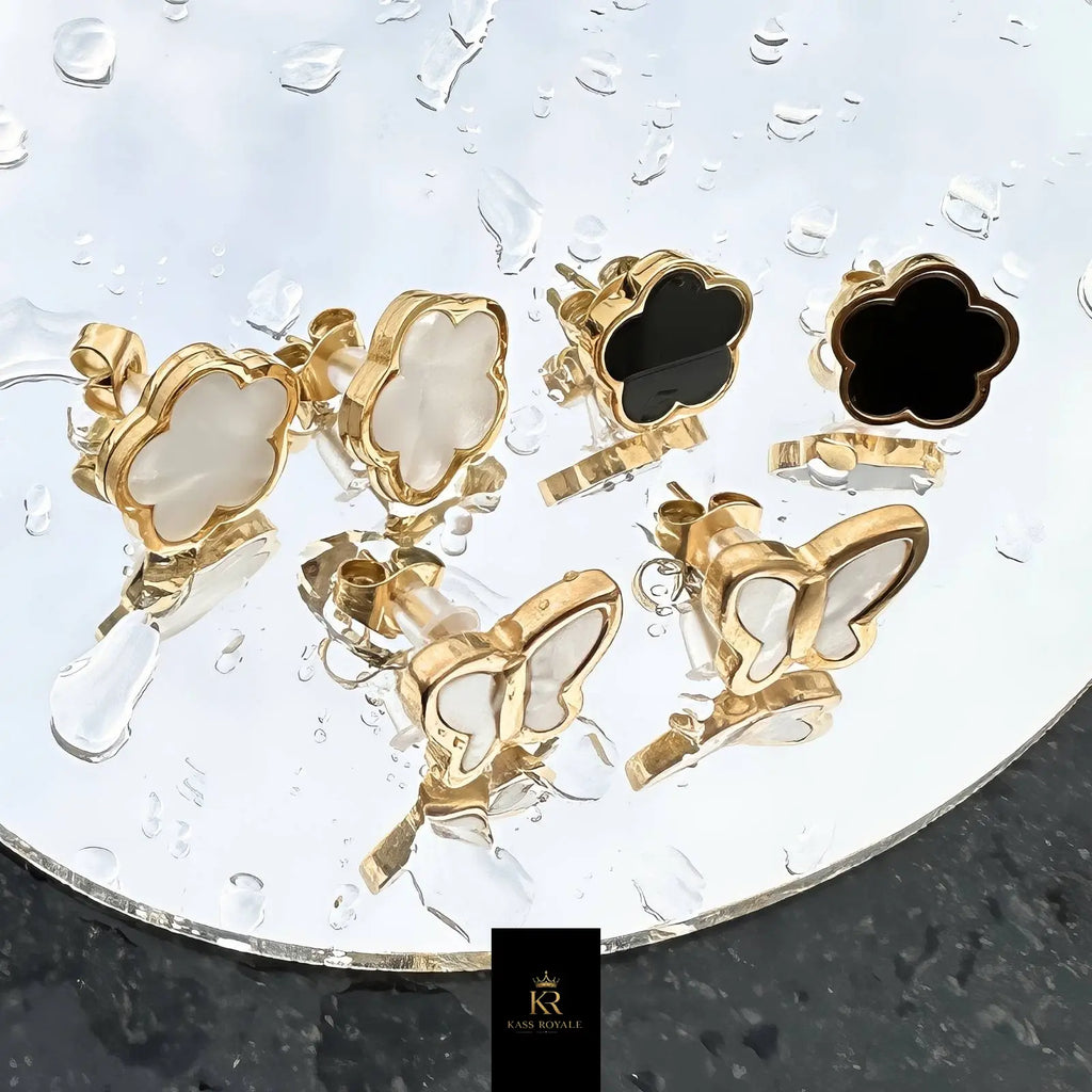 Brincos Bouquet — Banho de Ouro 18K Kass Royale