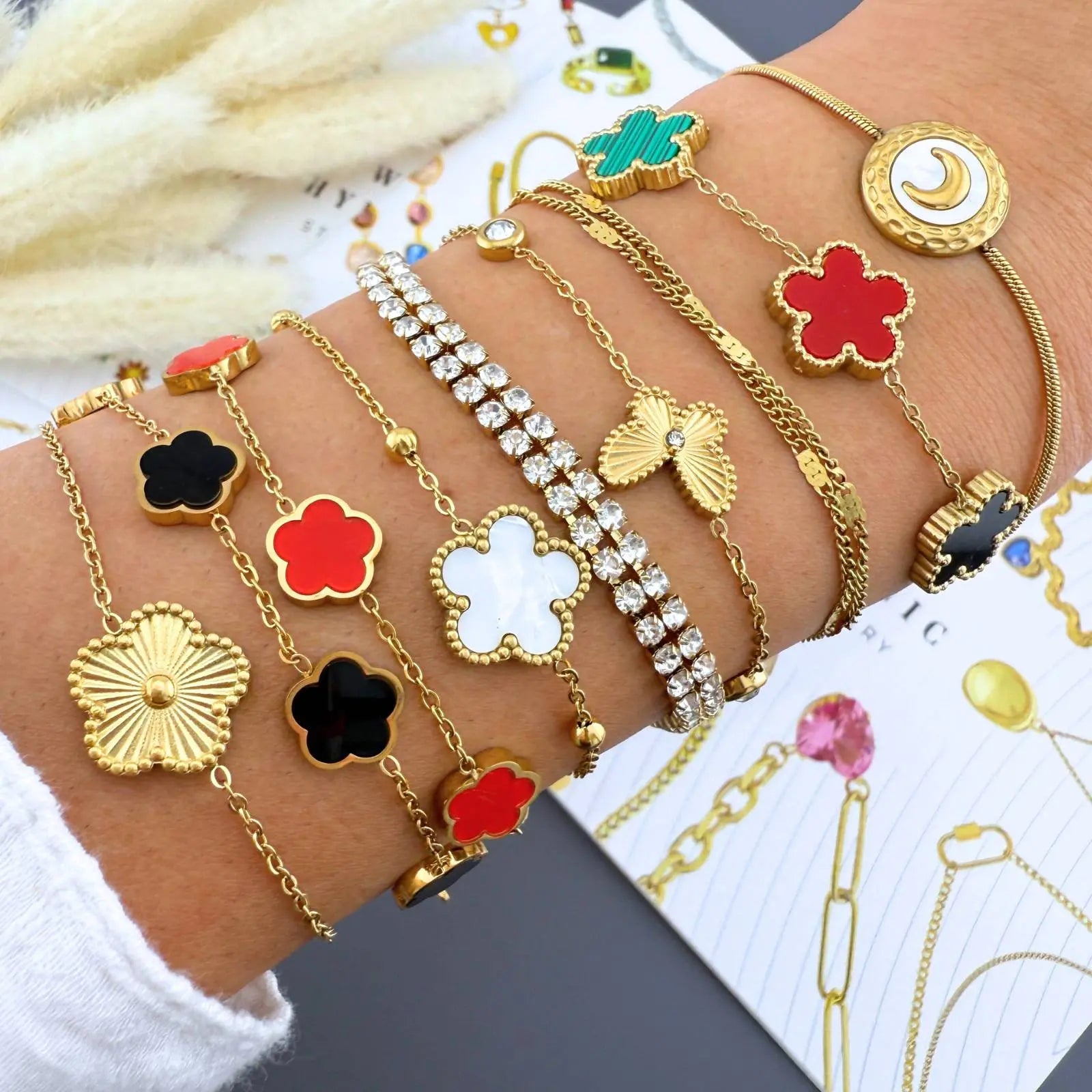 Pulseira Prairie — Flower Meadow · Ouro 18K Kass Royale