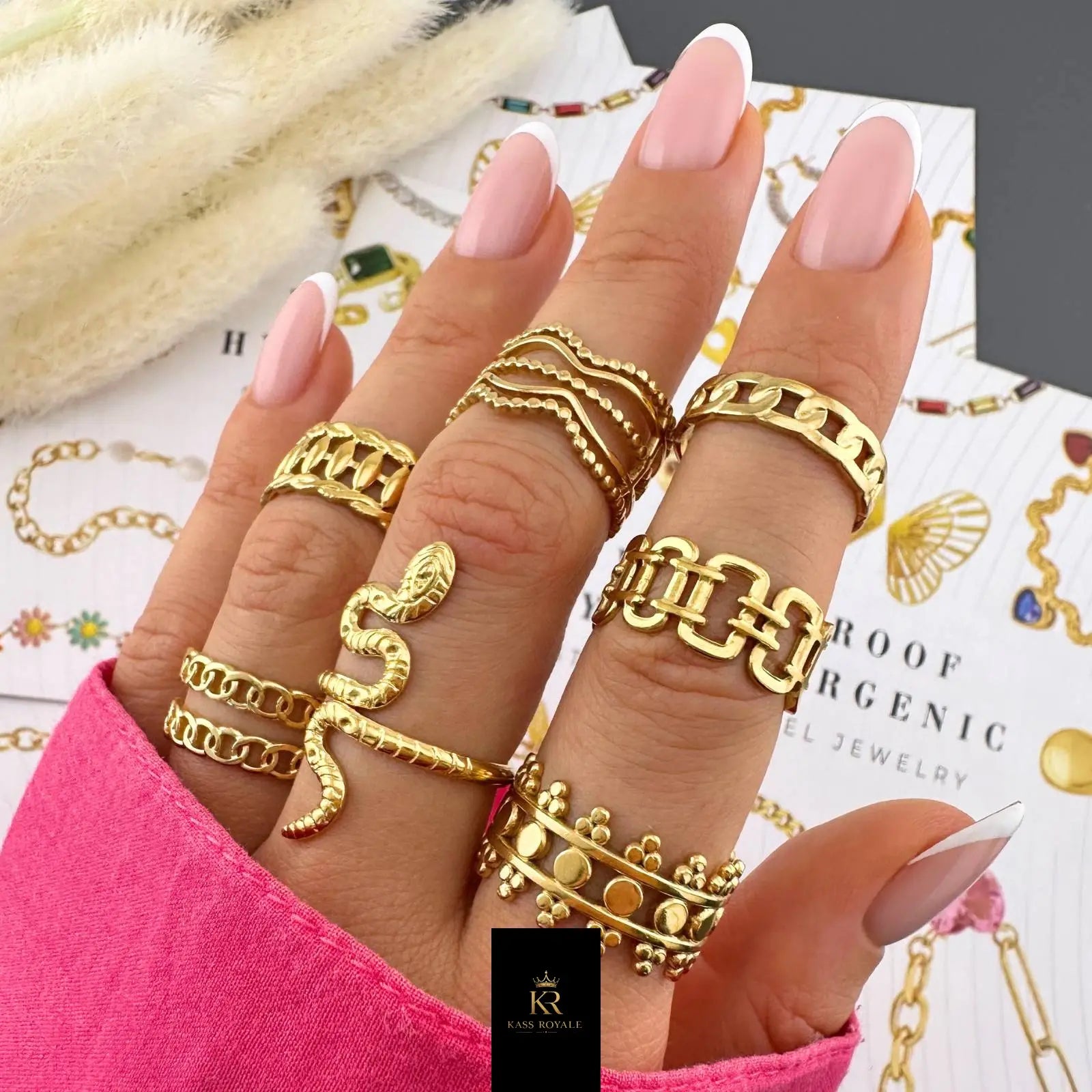 Anel Serpentine — Banho de Ouro 18K Kass Royale