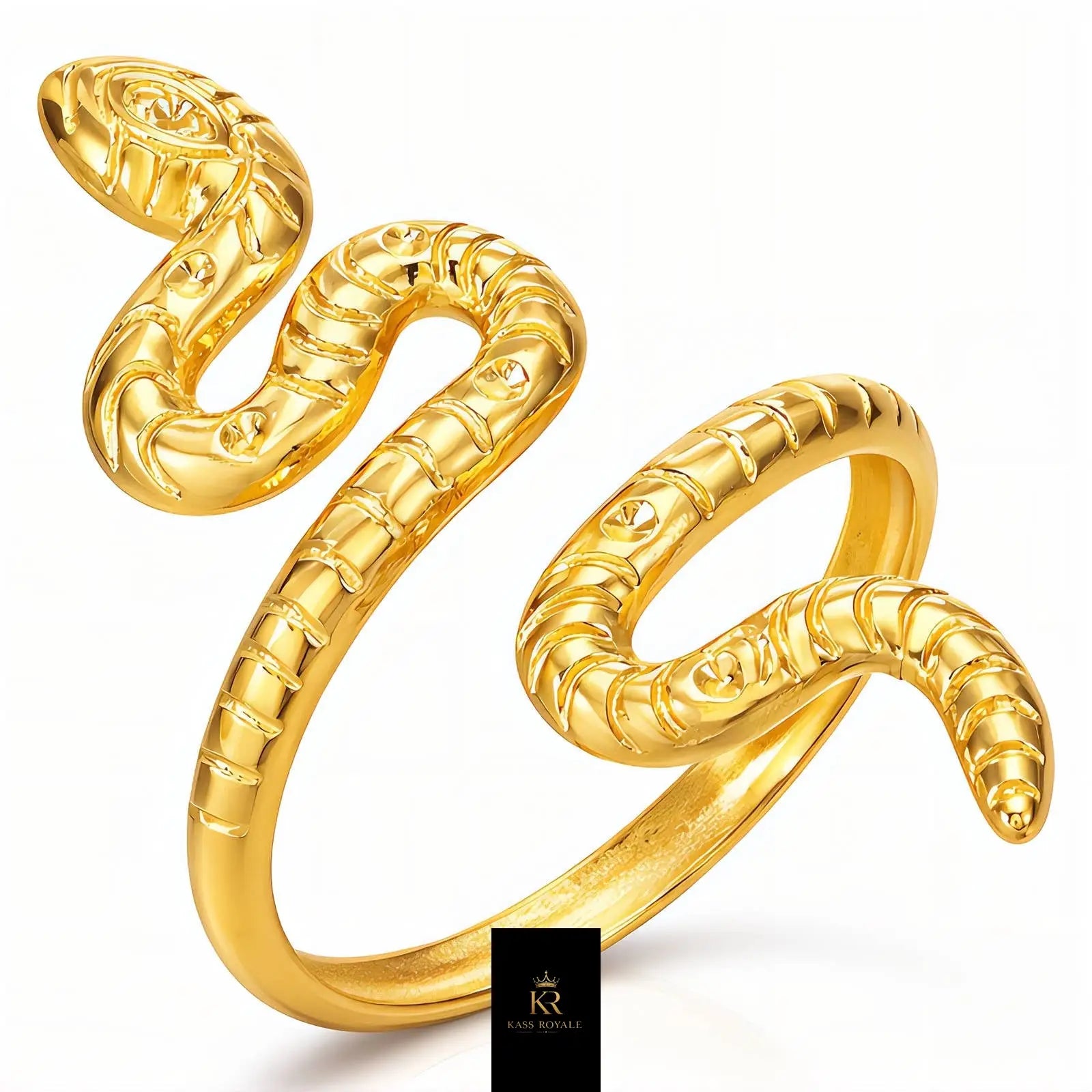 Anel Serpentine — Banho de Ouro 18K Kass Royale