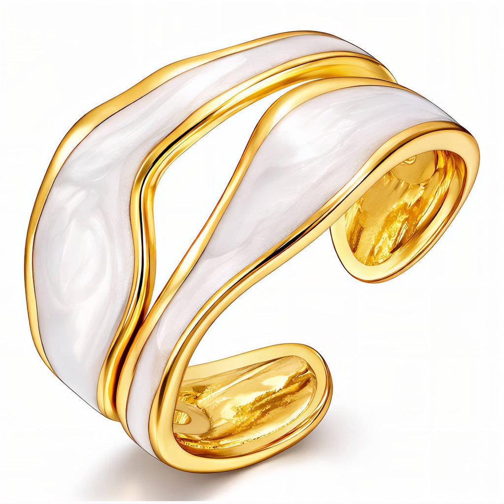 Anel Émail — Banho de Ouro 18K Kass Royal Kass Royal Anéis Kass Royal