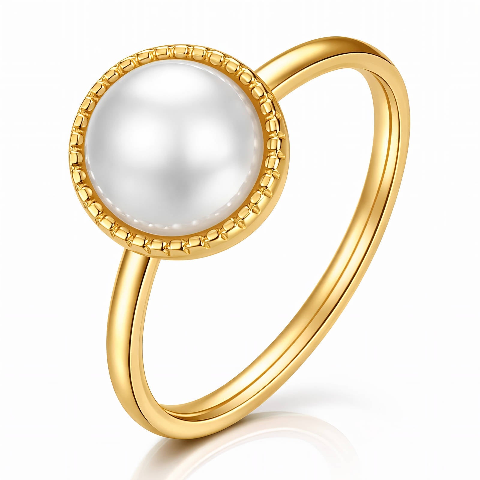Anel Perle — Banho de Ouro 18K Kass Royal Kass Royal Anéis Kass Royal