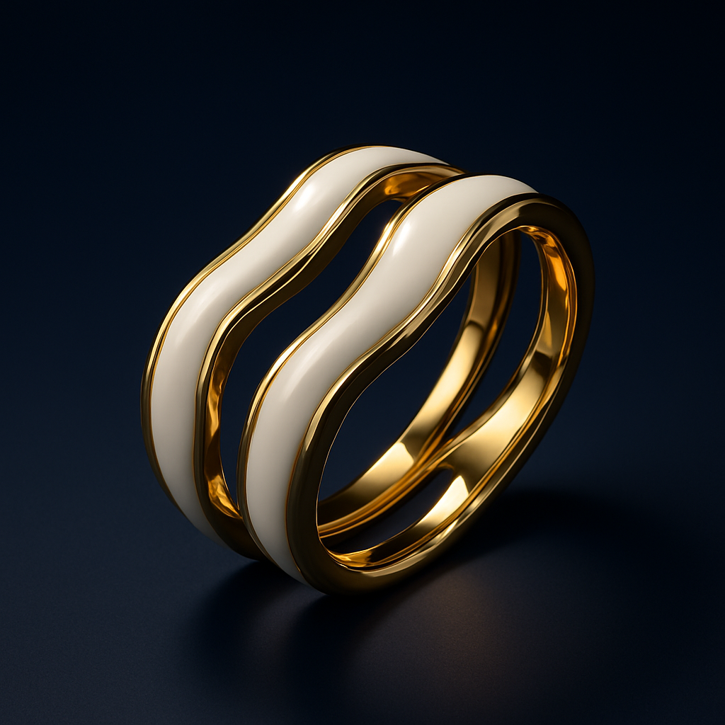 Anel Émail — Banho de Ouro 18K