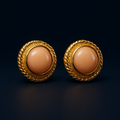 Brincos Bouton — Banho de Ouro 18K