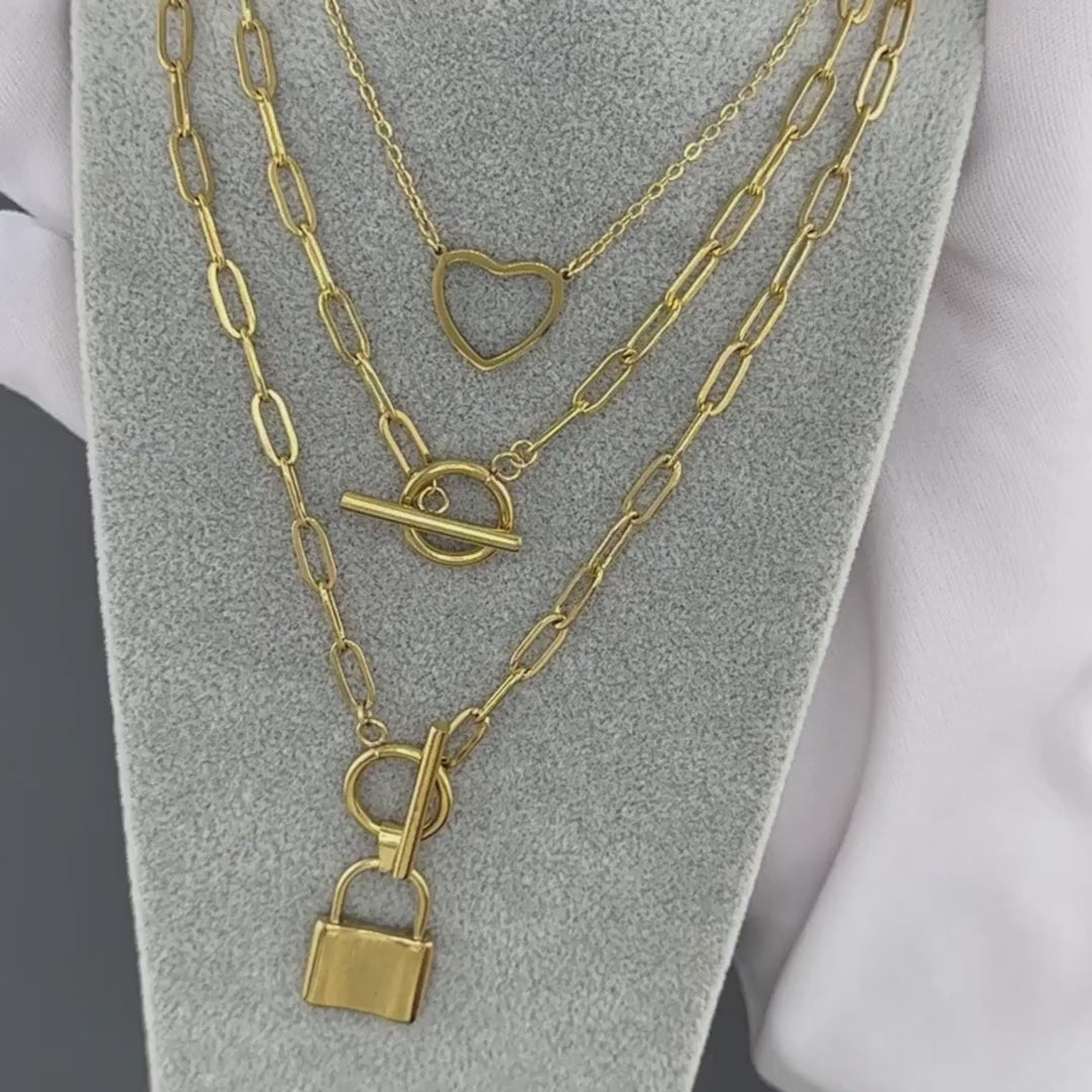 Colar Verrou — Pendente Cadeado · Ouro 18K