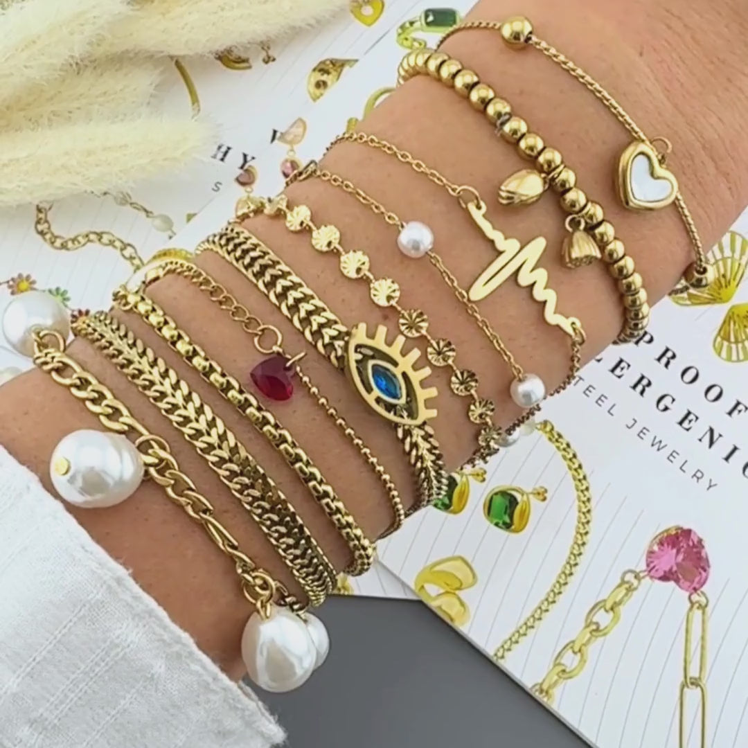 Pulseira Fleur — Banho de Ouro 18K