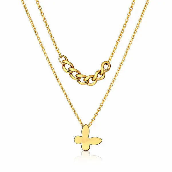 Colar Psyché — Pendente Borboleta · Ouro 18K Kass Royale