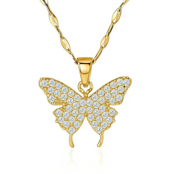 Colar Psyché — Pendente Borboleta · Ouro 18K Kass Royale