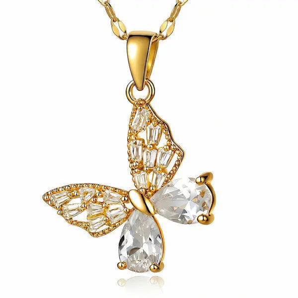 Colar Psyché — Pendente Borboleta · Ouro 18K Kass Royale