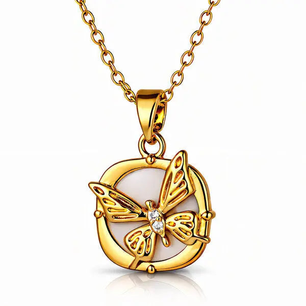Colar Psyché — Pendente Borboleta · Ouro 18K Kass Royale